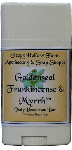 Goldenseal Frankincense & Myrrh Body Deodorant Bar 2.5 oz.