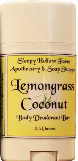 Lemongrass/Coconut Body Deodorant Bar